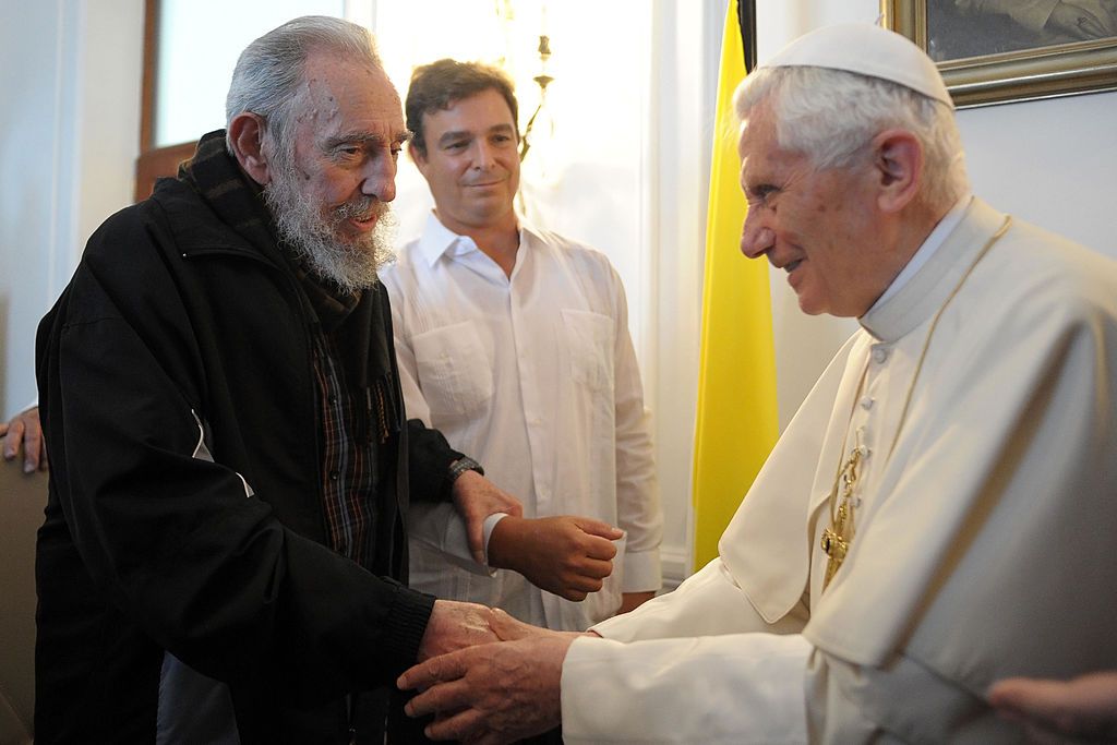 Castro with Pope Benedict in 2012 (Gety Images)